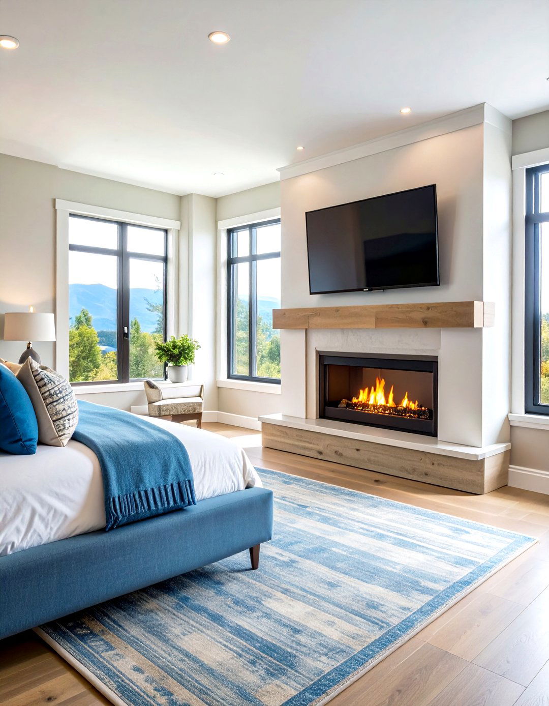 Bedroom Fireplace TV Combination - 24 Bedroom Tv Ideas