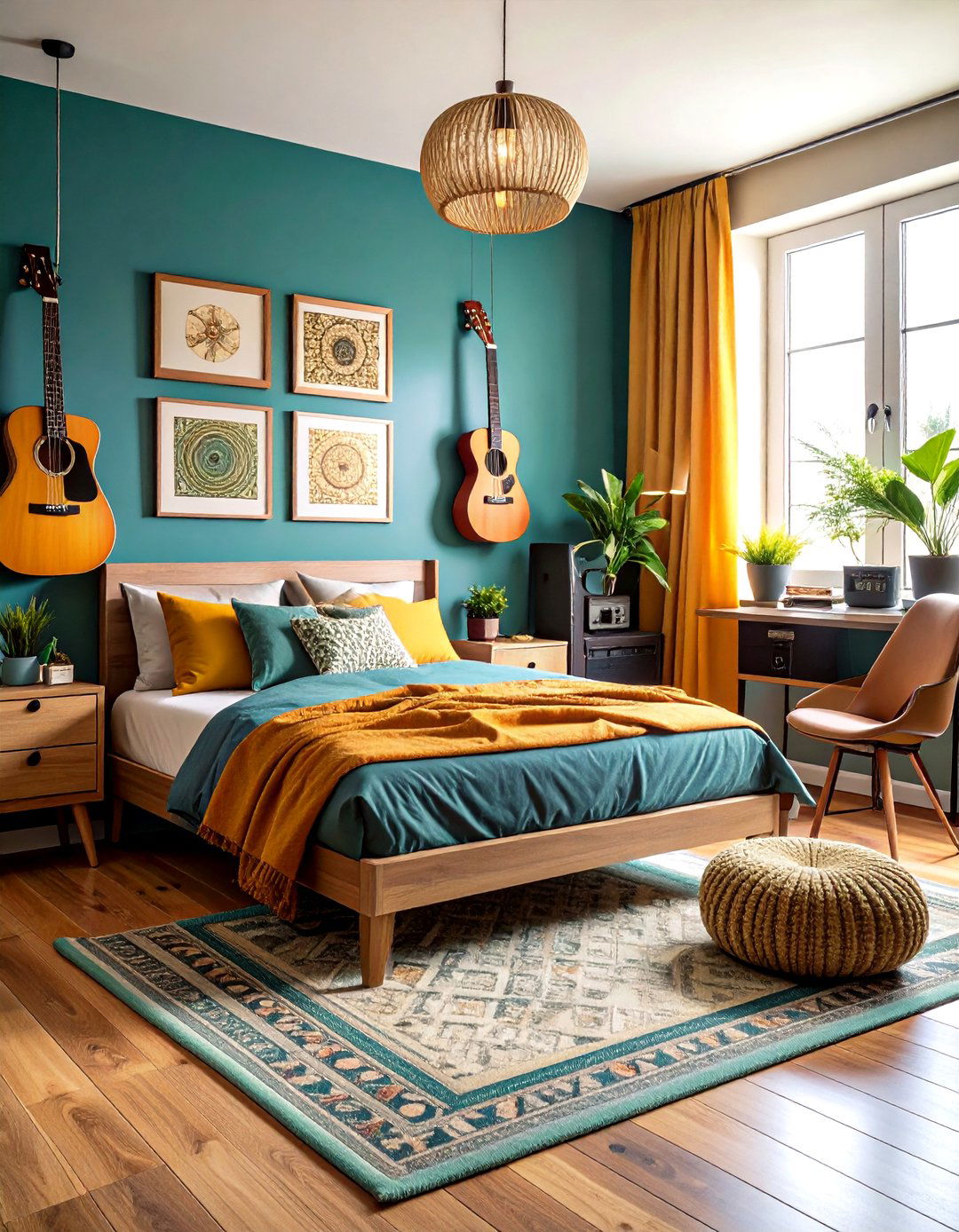 Bedroom Guitar Corner - 24 Guitar Room Ideas