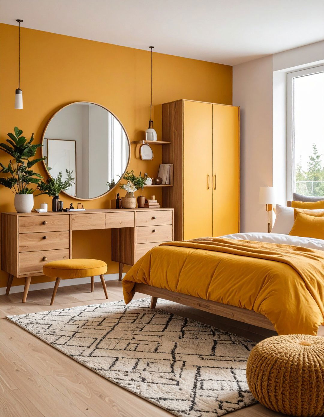 Bedroom Integration with Matching Furniture - 24 Makeup Vanity Ideas