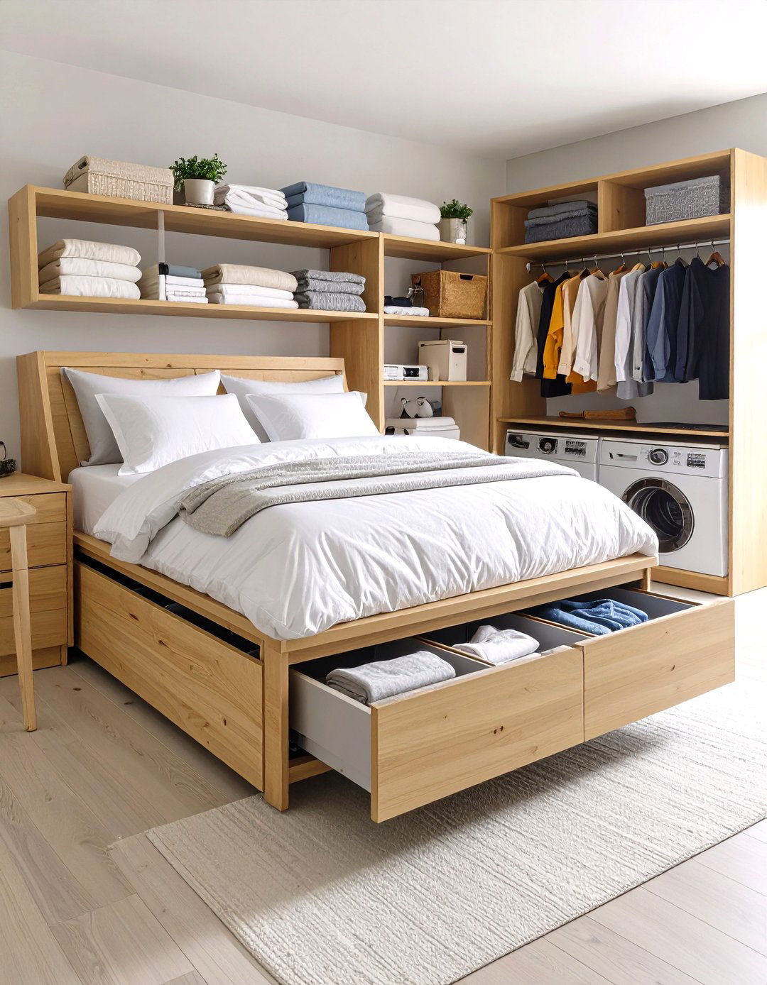 Bedroom Storage Integration - 24 Laundry Basket Storage Ideas