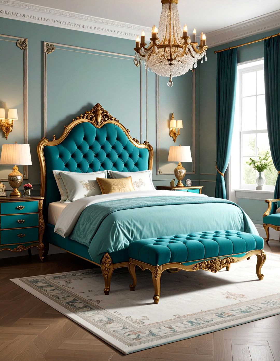 Bedroom Vintage Settee Seating - 24 Bedroom Sitting Area Ideas
