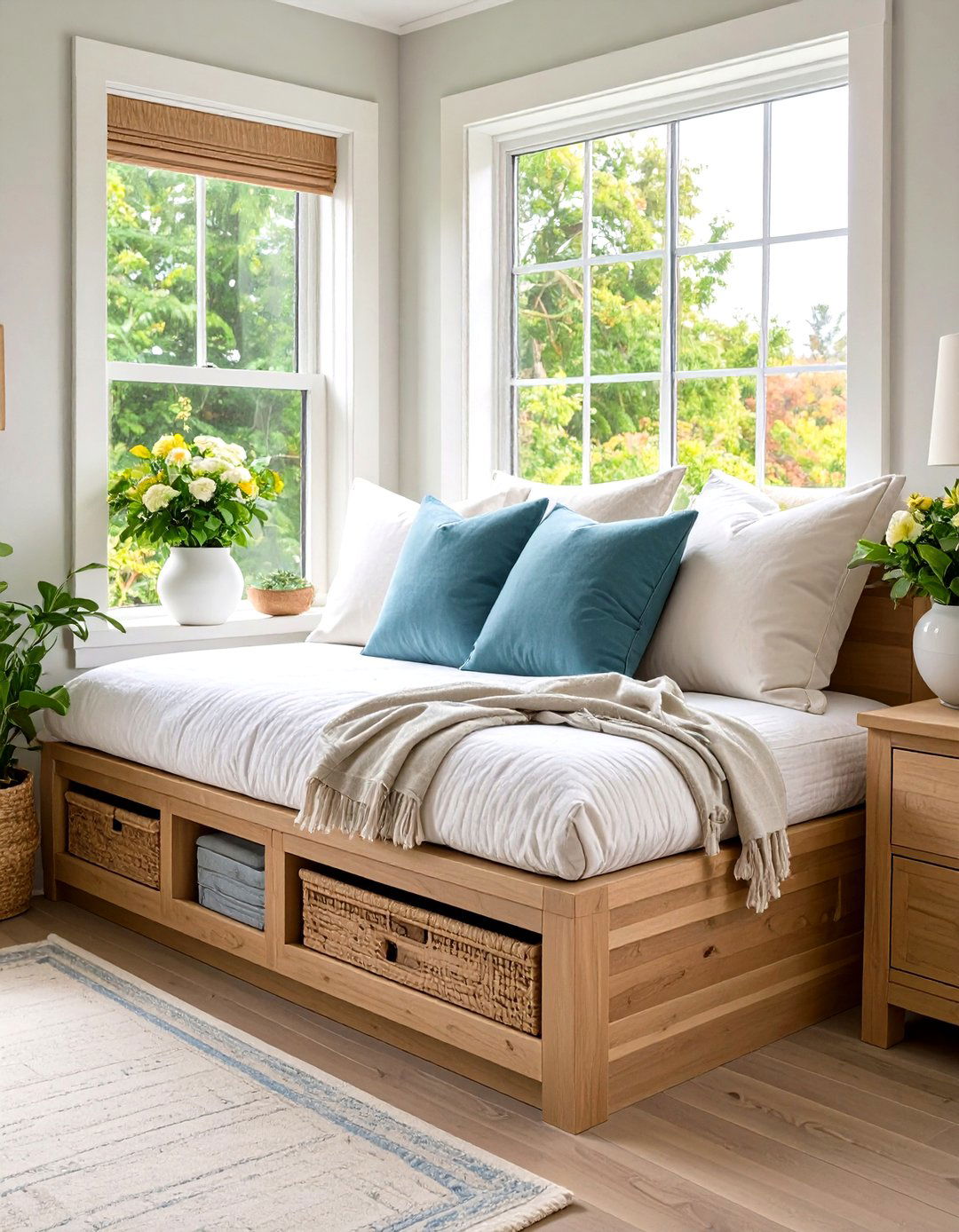 Bedroom Window Seat Storage Bench - 24 Bedding Storage Ideas
