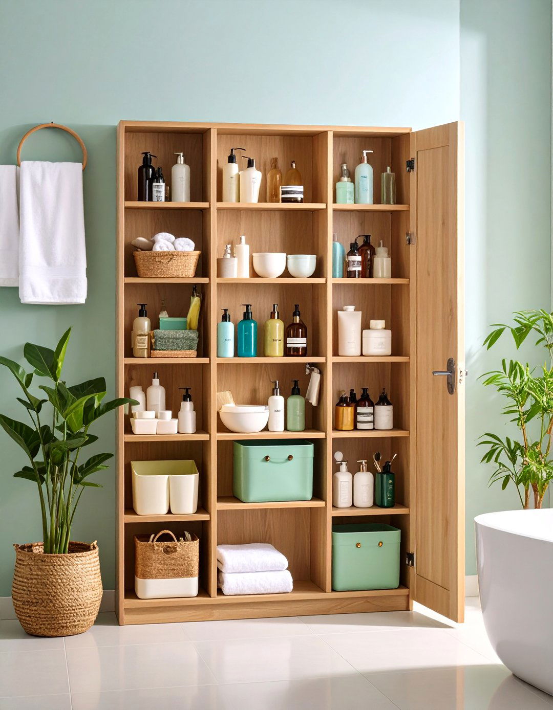 Behind Door Organizer with Pocket Storage - 24 Bathroom Organization Ideas