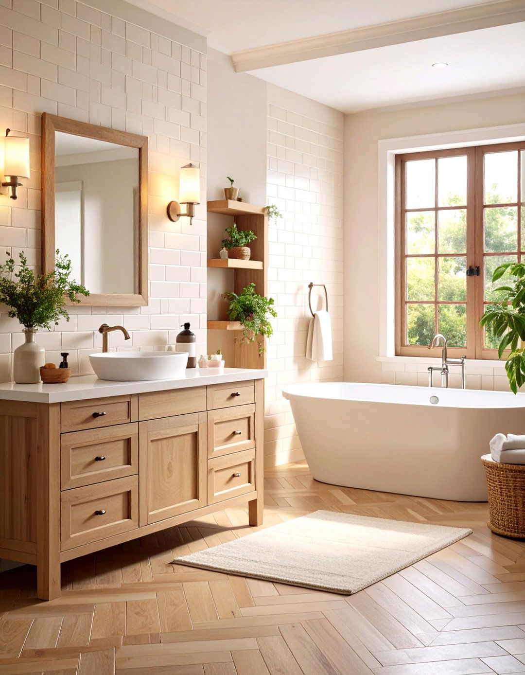 Beige Subway Tile Classic Timelessness - 24 Beige Bathroom Ideas
