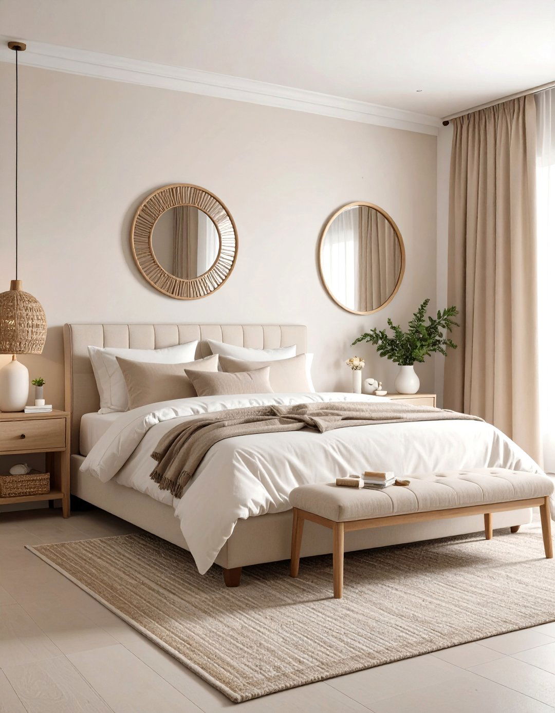 Beige and White Serene Sanctuary - 24 Beige Bedroom Ideas