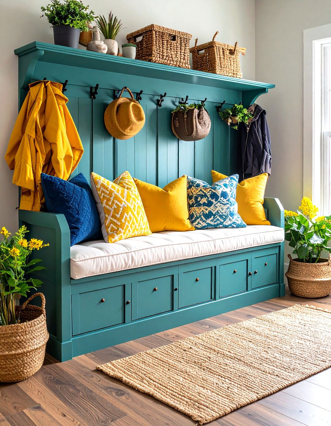 Bench Seating Mudroom with Storage - 24 Mud Room Ideas