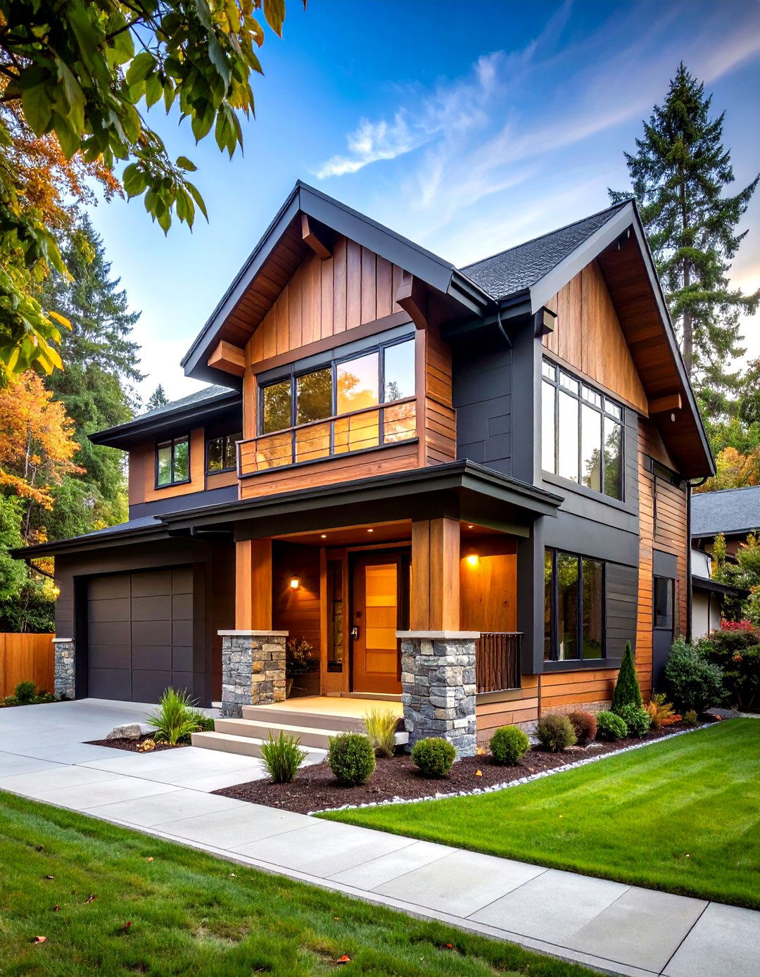 Benjamin Moore Onyx Neutral Balance - 24 Paint Colors for a Modern Black House With Cedar Accents