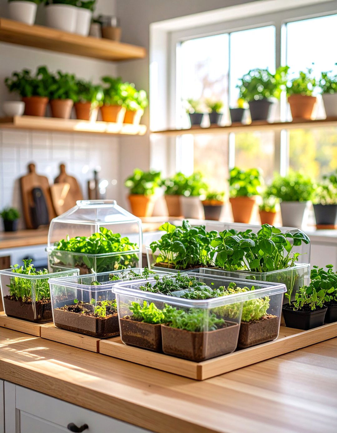 Berry Container Mini Greenhouse Collection - 24 Indoor Greenhouse Ideas
