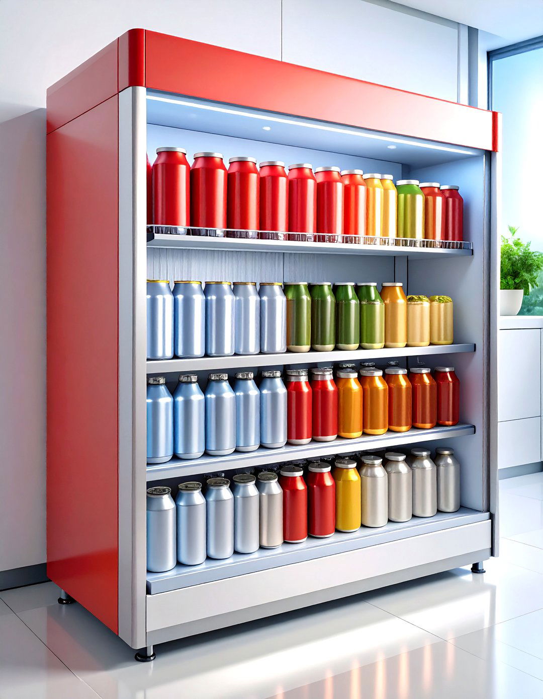 Beverage Can Dispensing Station - 24 Fridge Organization Ideas