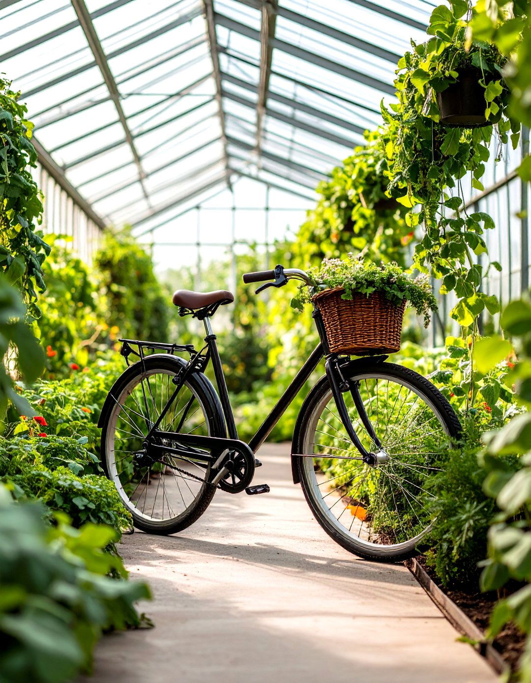 Bicycle Greenhouse Plant Support - 24 Old Bicycle Garden Ideas