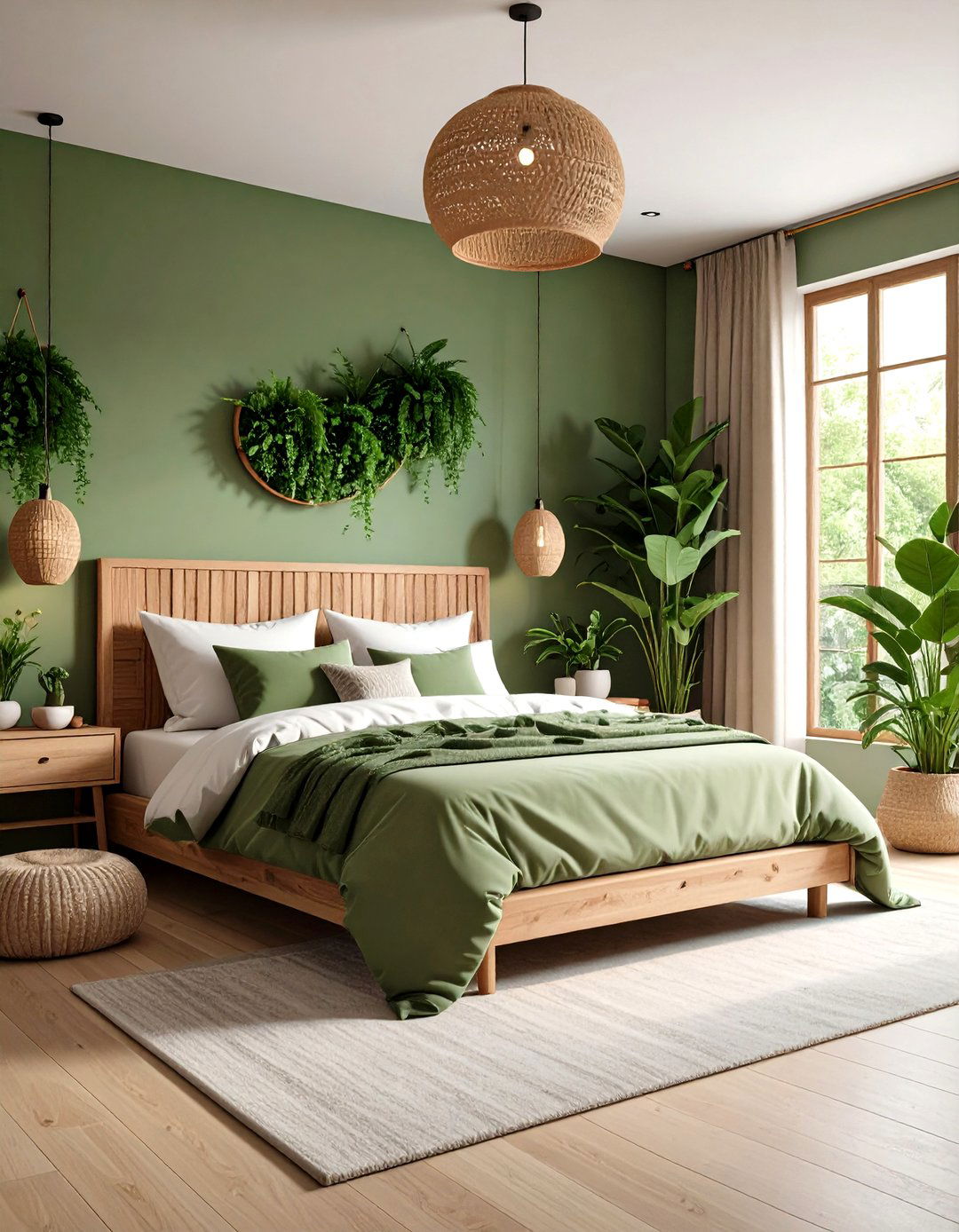 Biophilic Green Space - 24 Relaxing Bedroom Ideas