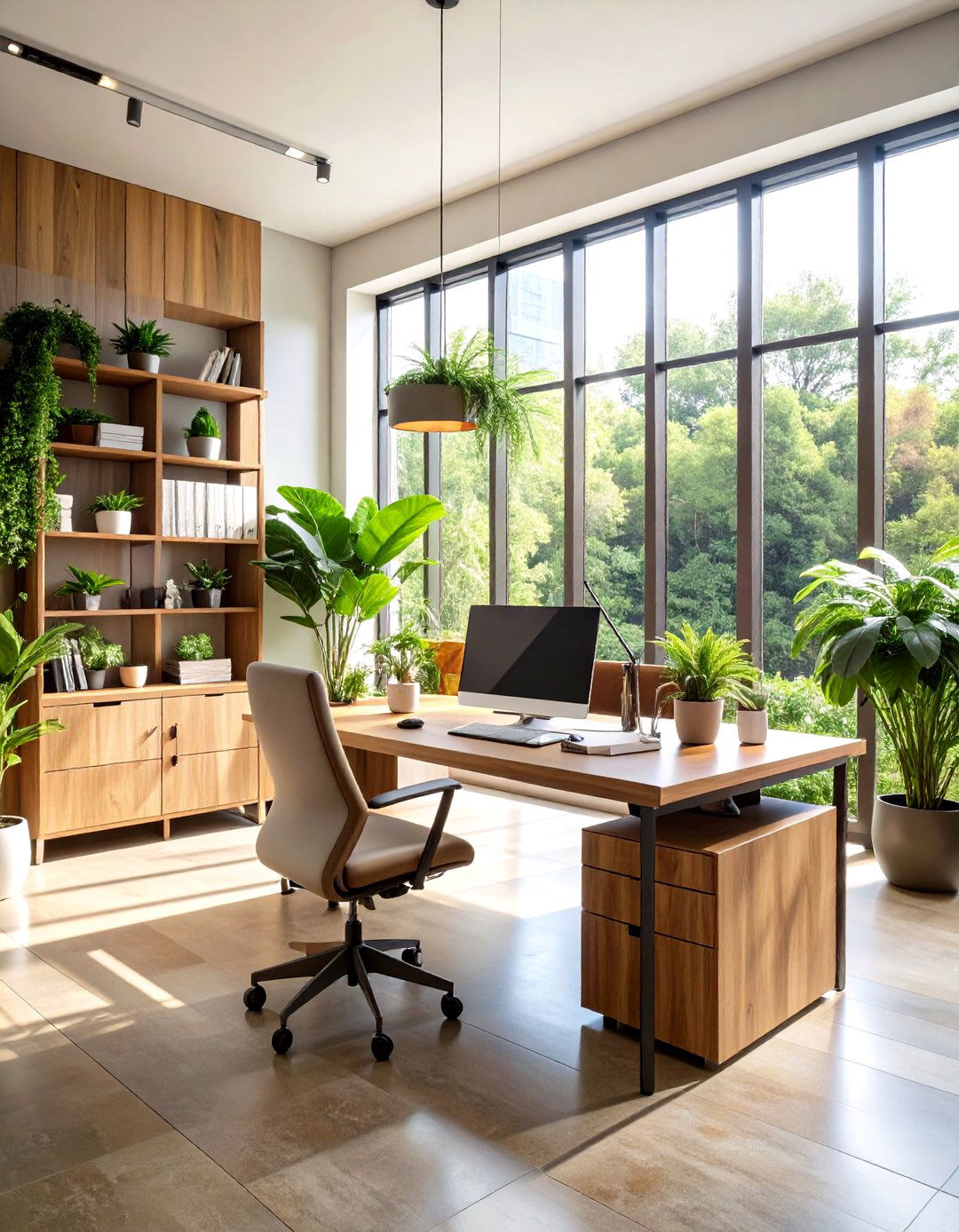 Biophilic Home Office Design - 24 Modern Home Office Ideas