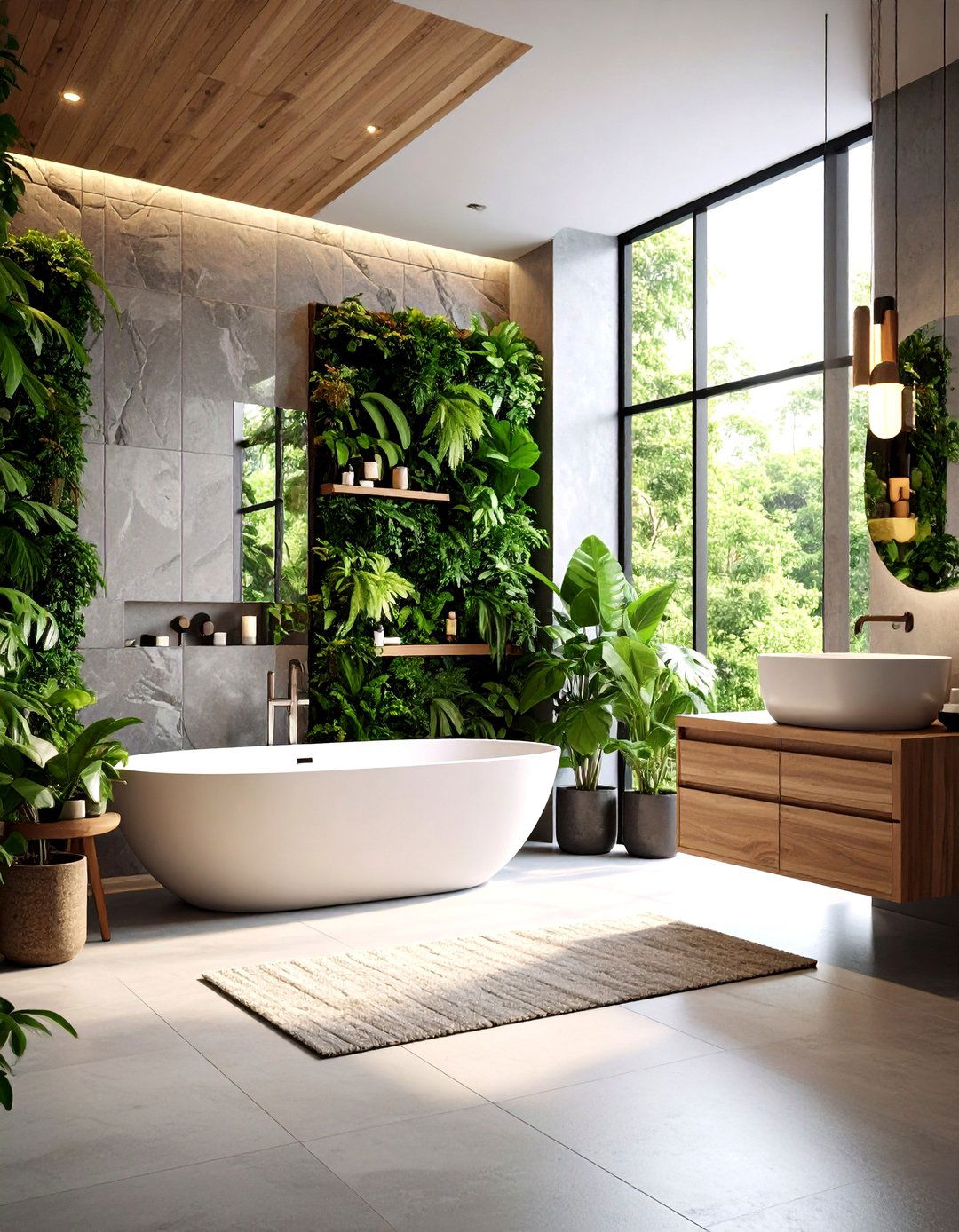 Biophilic Nature Integration - 24 Family Bathroom Ideas