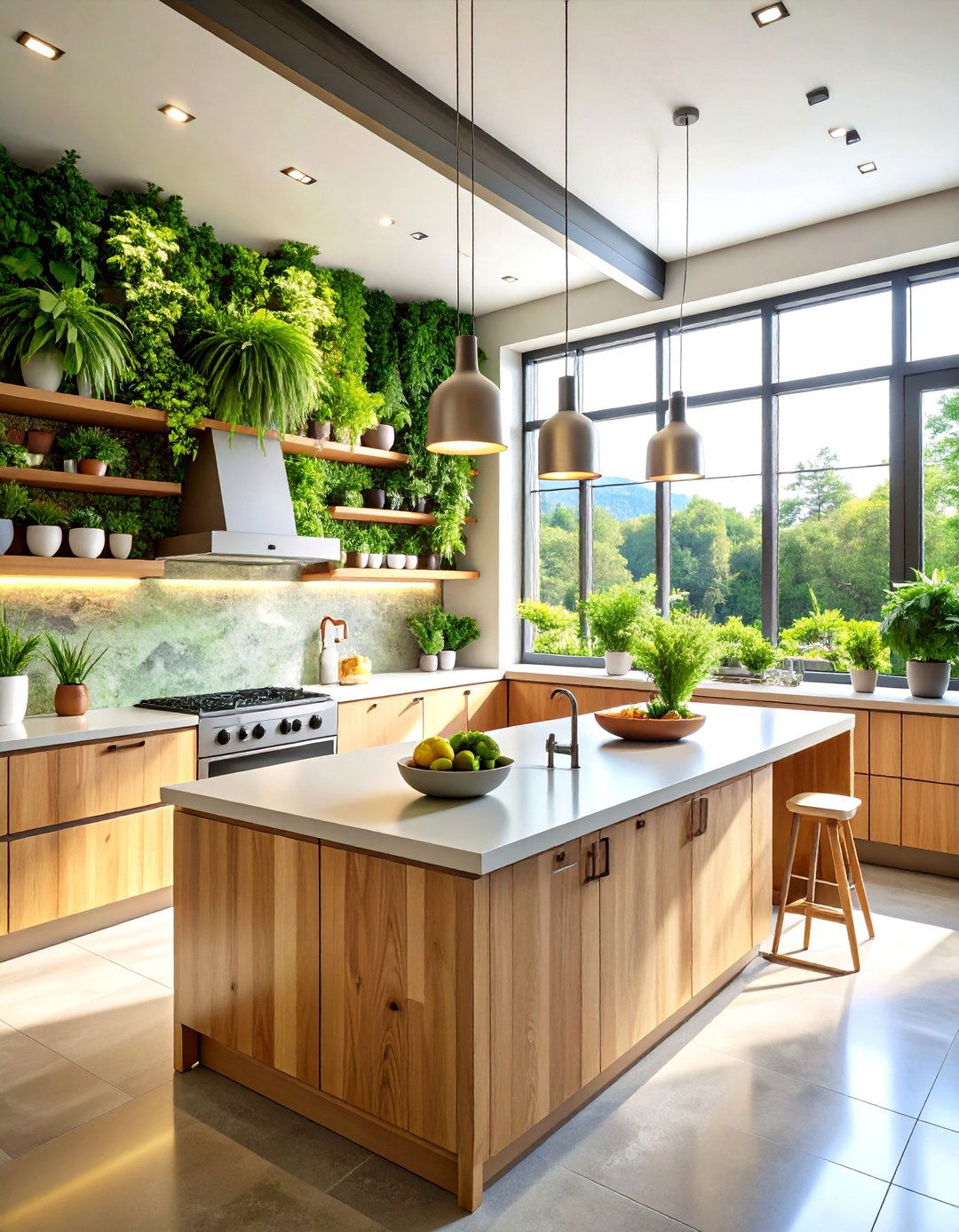 Biophilic Wellness Kitchen - 24 Office Kitchen Ideas