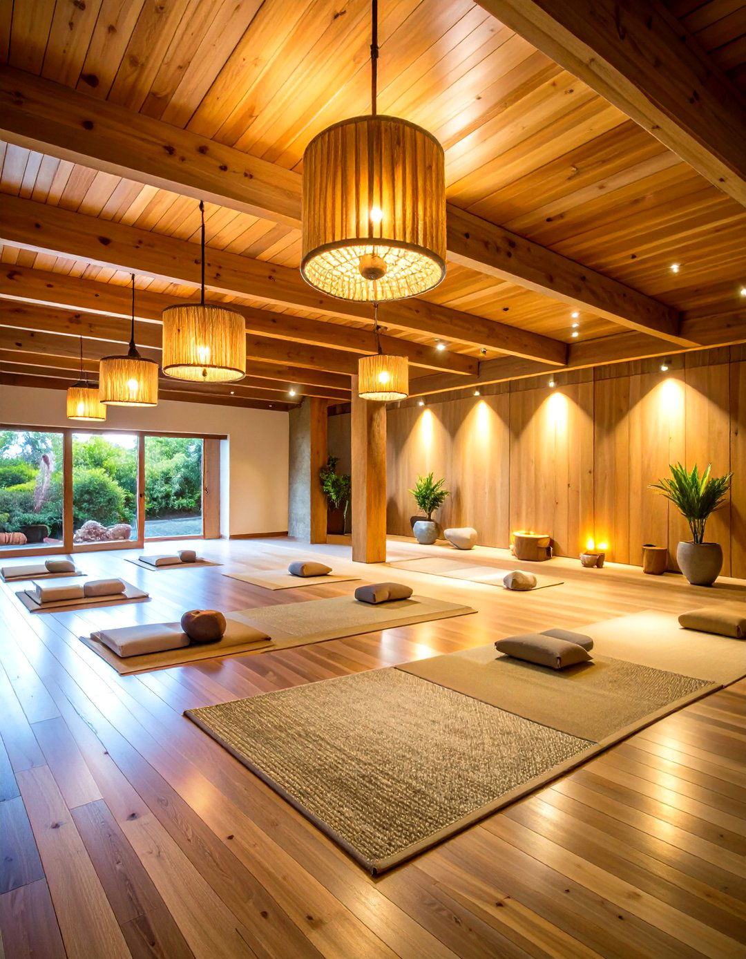 Biophilic Wood and Stone Accent Lighting - 24 Basement Lighting Ideas