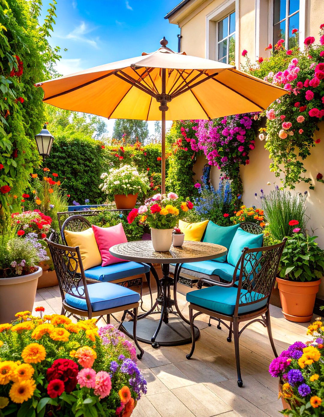Bistro Dining Terrace Corner - 24 Terrace Design Ideas
