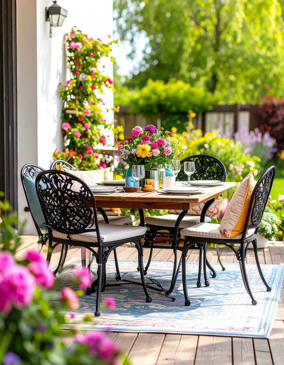 Bistro Table Intimate Dining - 24 Townhouse Backyard Ideas