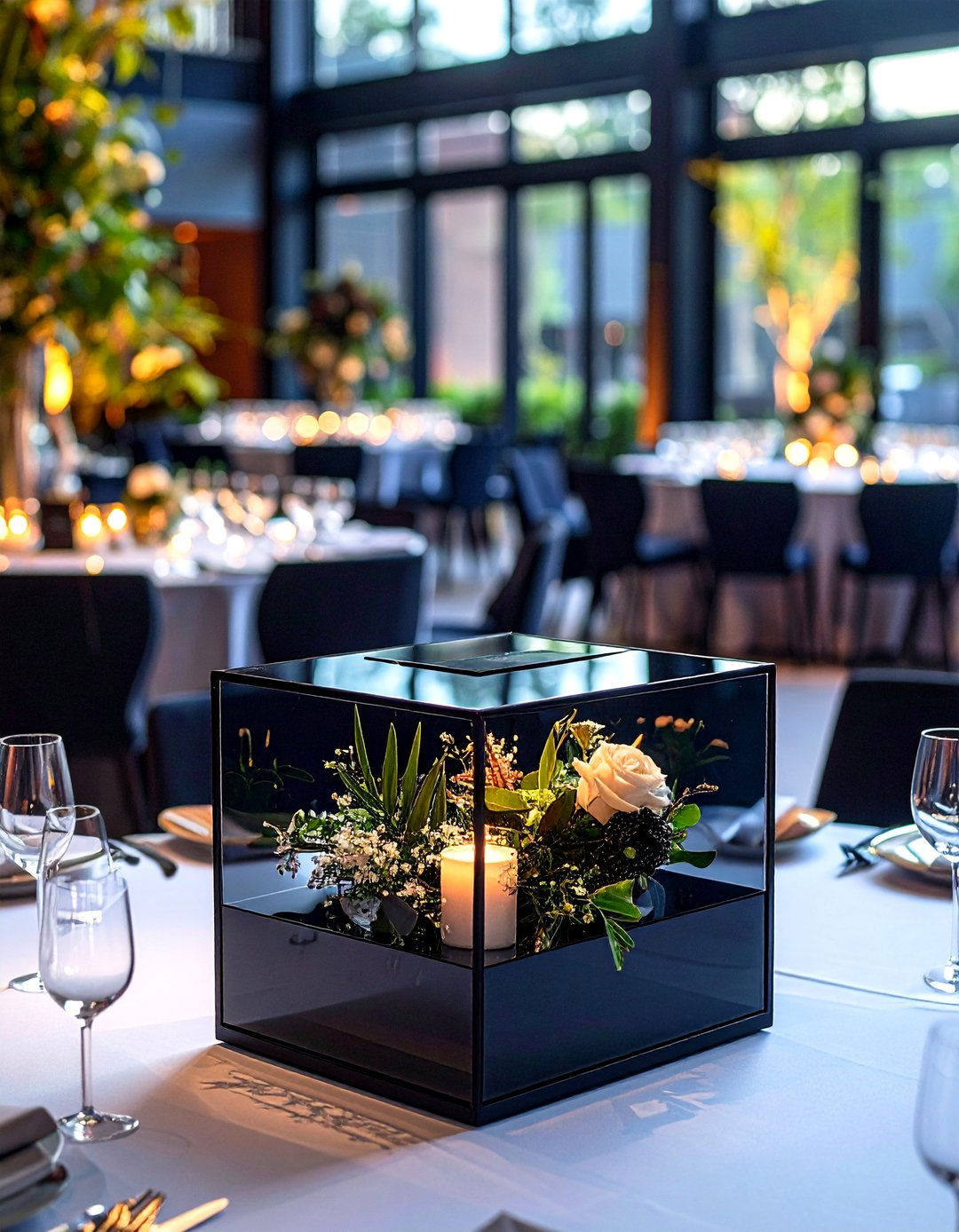 Black Acrylic Contemporary Box - 24 Wedding Card Box Ideas