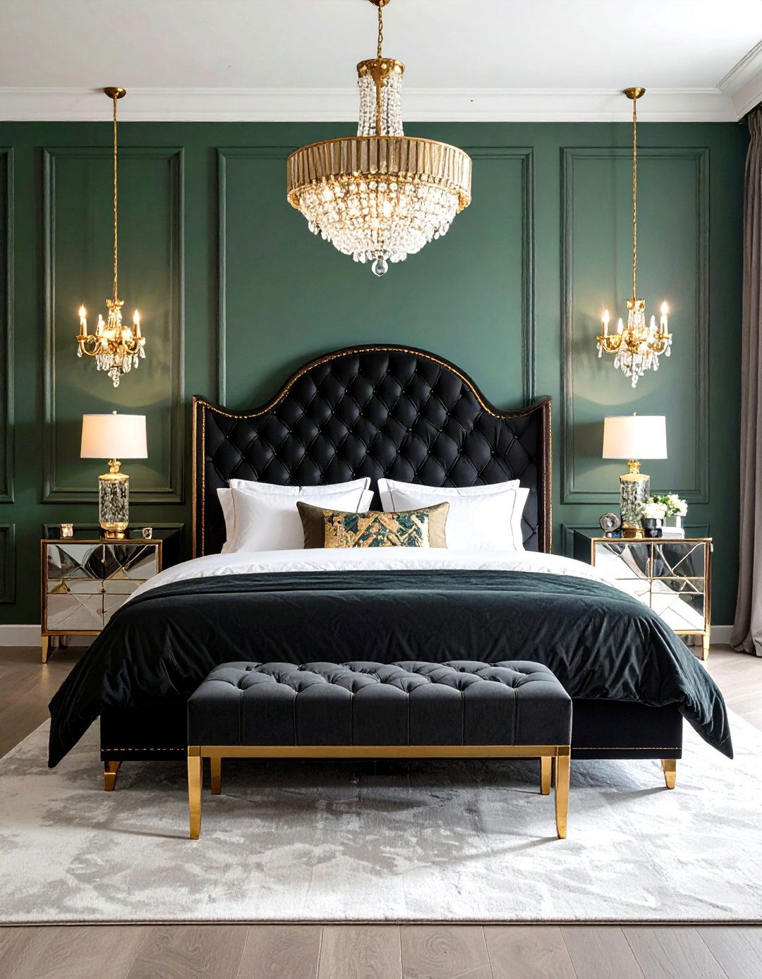 Black Art Deco Headboard Bedroom - 24 Black Headboard Bedroom Ideas