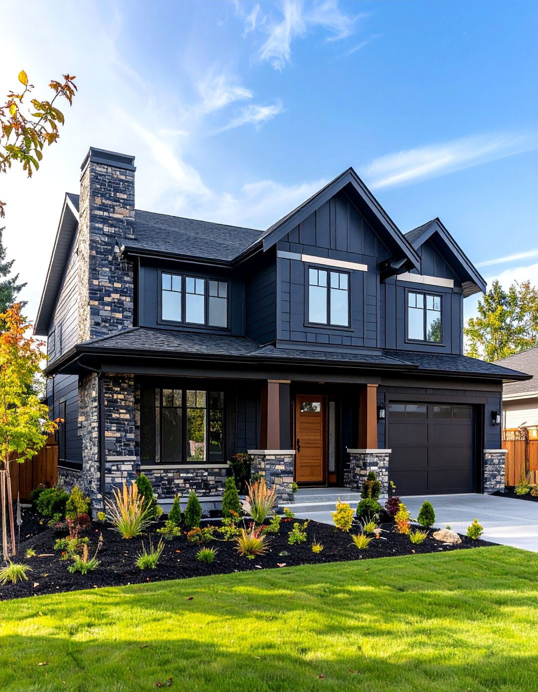 Black Brick Accent Wall Feature Design - 24 Black Brick House Exteriors