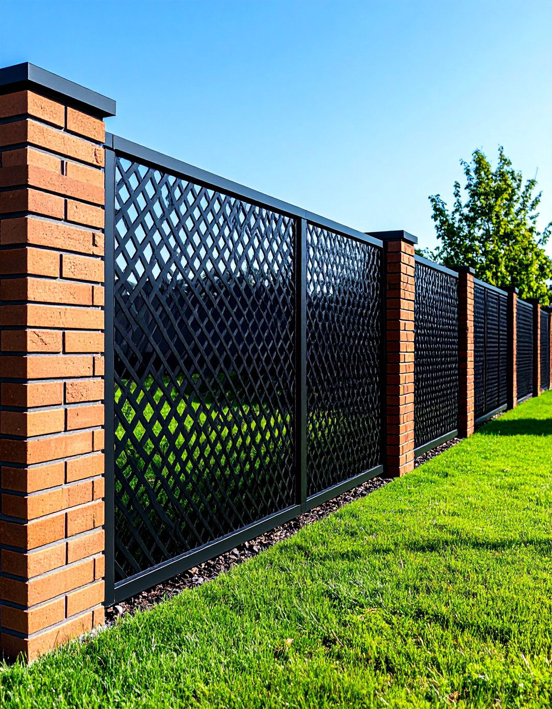 Black Brick Screen Wall Privacy Design - 24 Black Brick House Exteriors