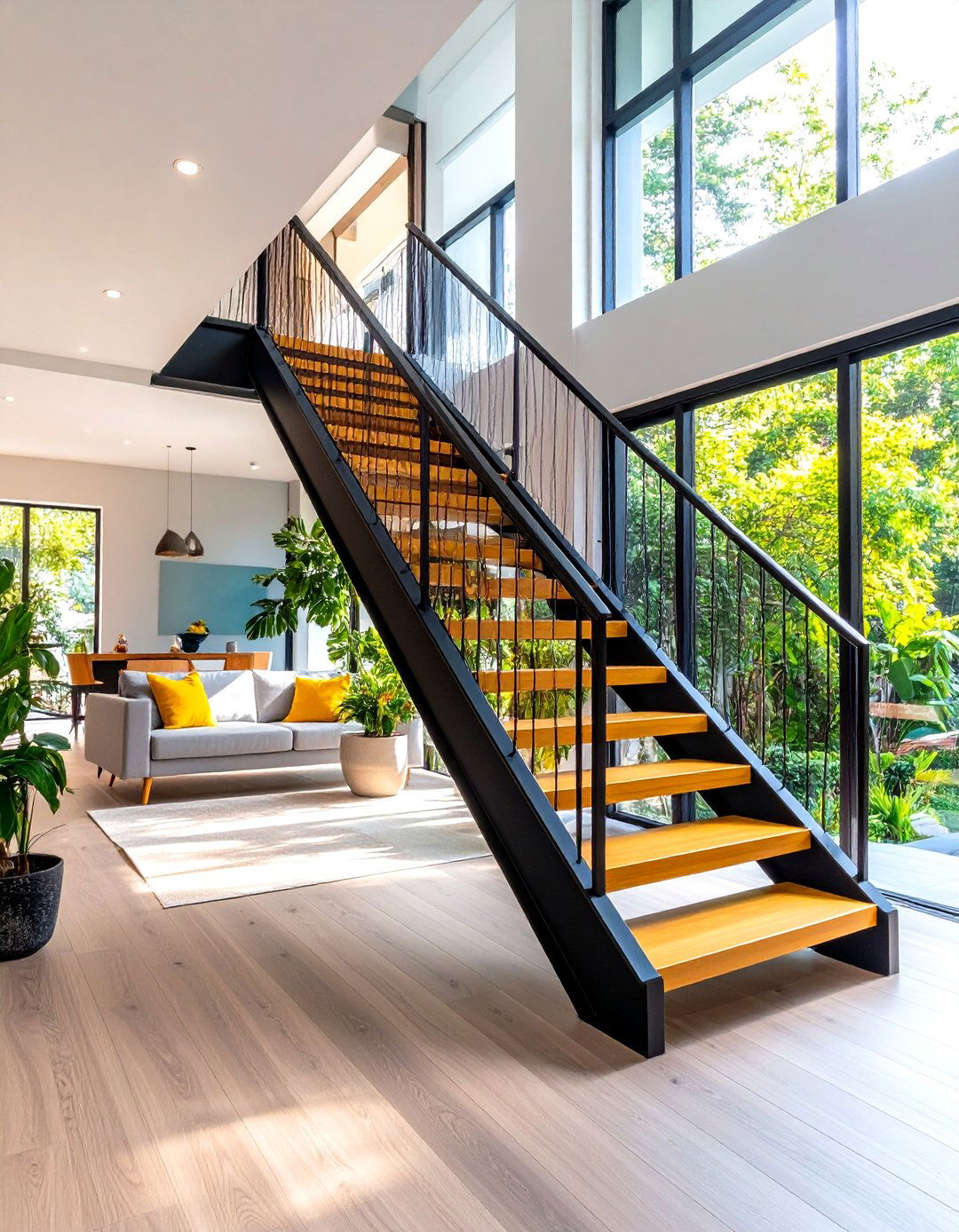 Black Bridge Connection Staircase - 24 black staircase ideas