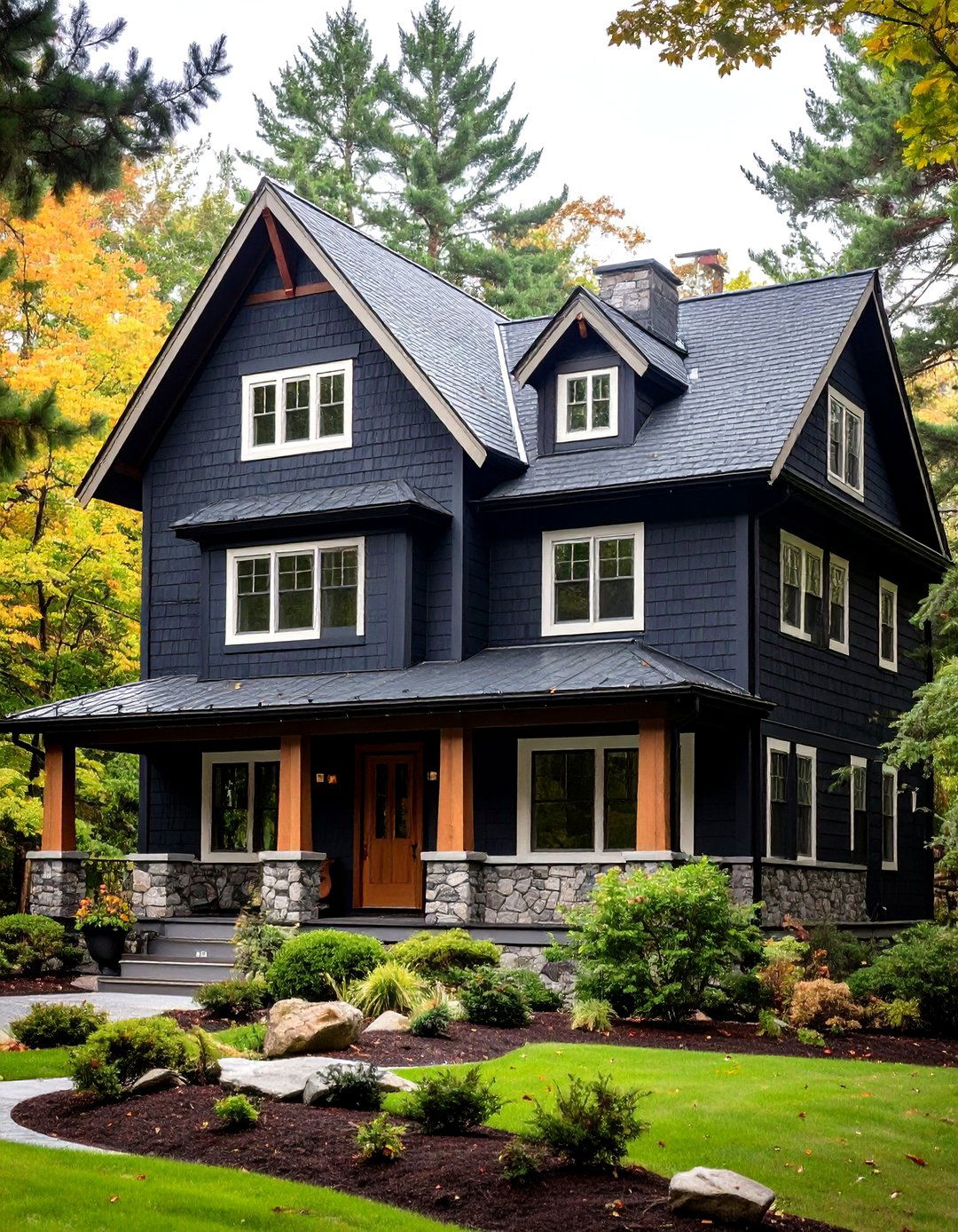 Black Cedar Shake Exteriors - 24 Black House Exteriors & Paint Colors