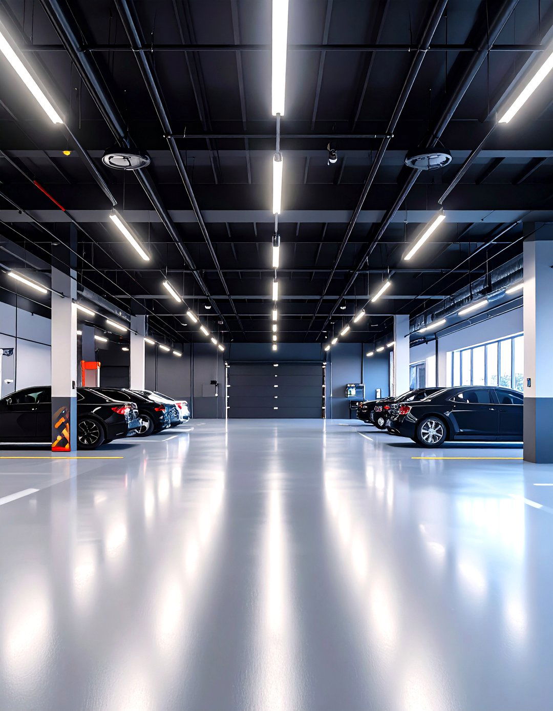 Black Ceiling Industrial Theme - 24 Garage Wall Paint Ideas