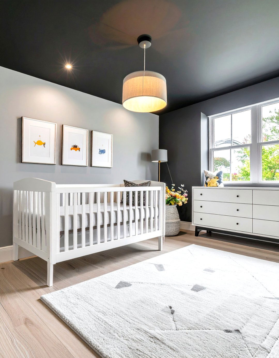 Black Ceiling Nursery Design - 24 black ceiling ideas