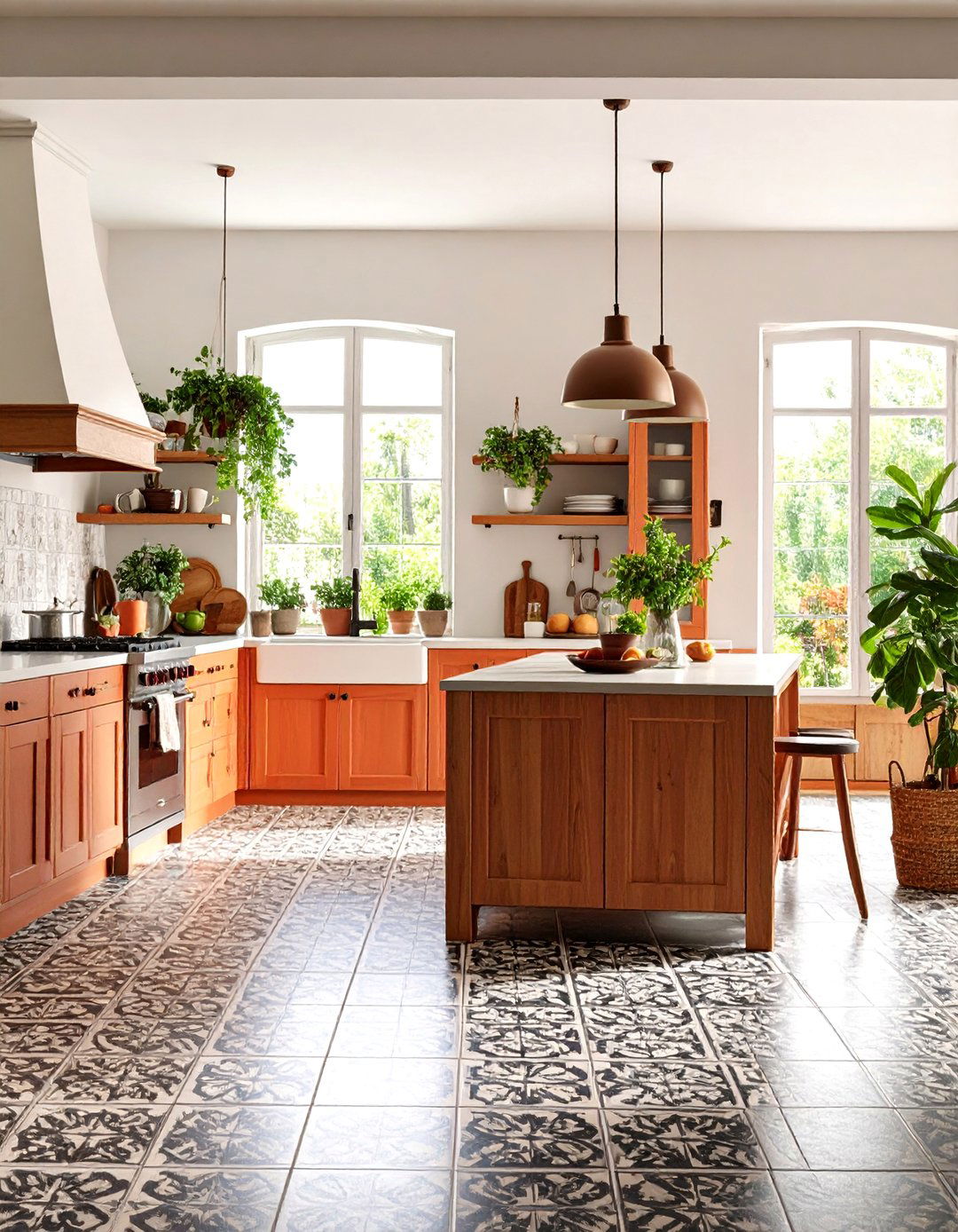 Black Cement Tile Kitchen Flooring - 24 Black Kitchen Floor Ideas