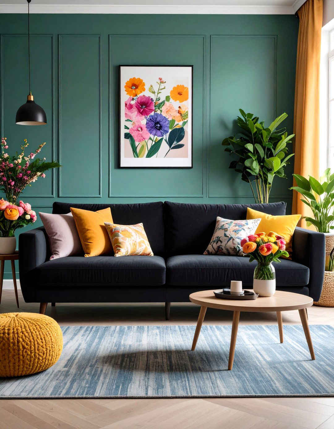 Black Couch Seasonal Decorating Flexibility - 24 Black Couch Living Room Ideas