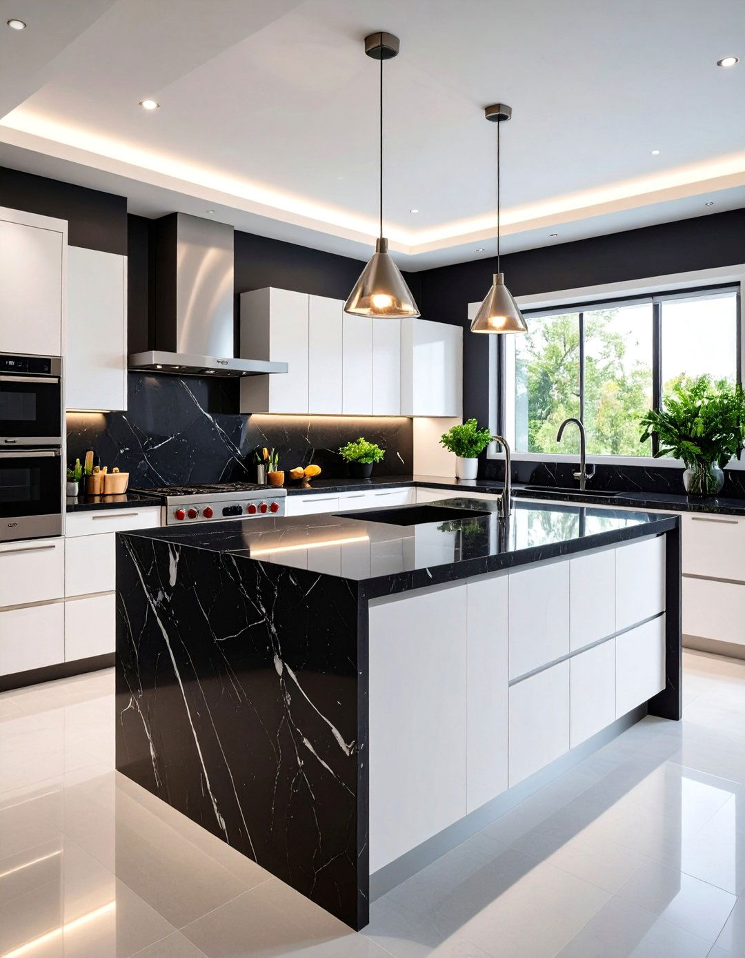 Black Engineered Stone Consistency - 24 Black Kitchen Countertops