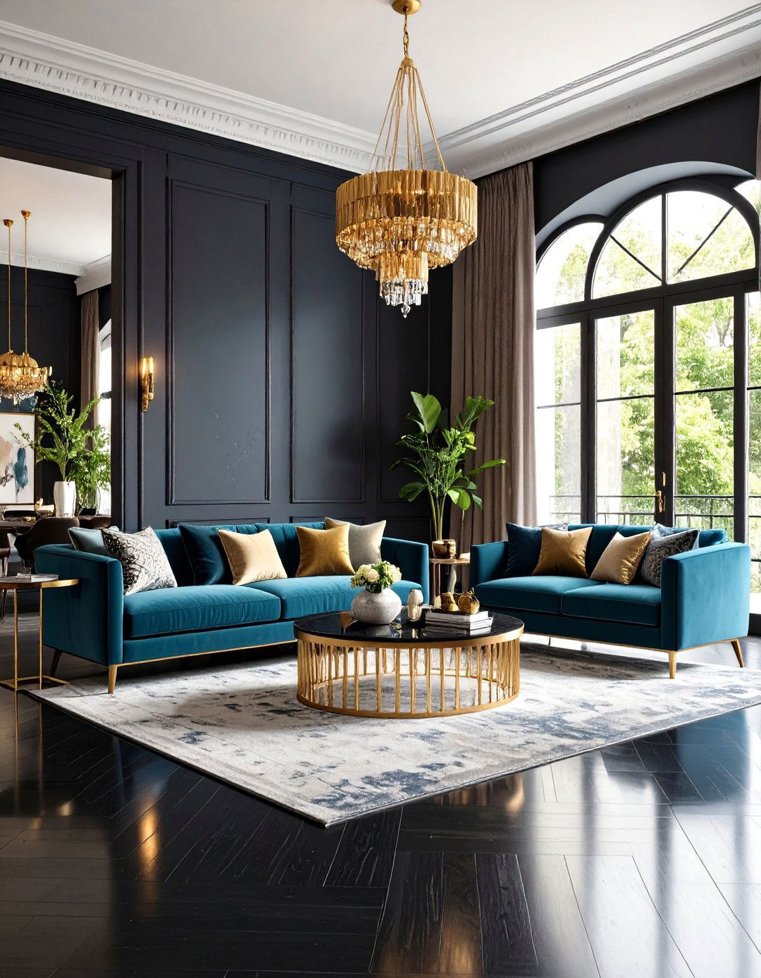Black Floor Maximalist Bold Design