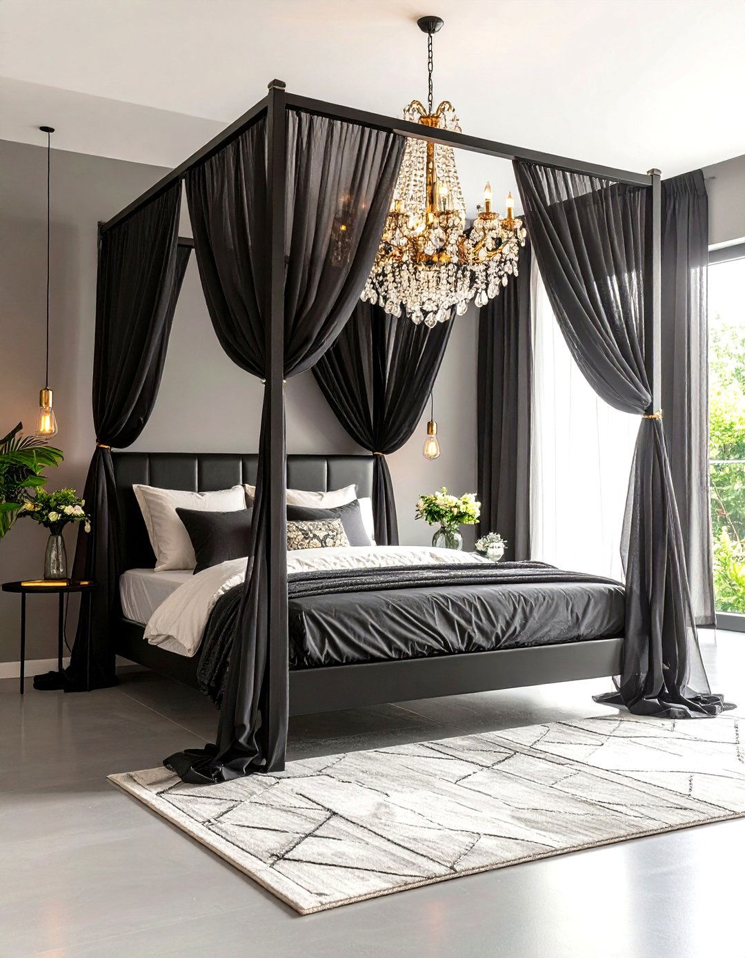 Black Four Poster Canopy Bedroom - 24 Black Headboard Bedroom Ideas