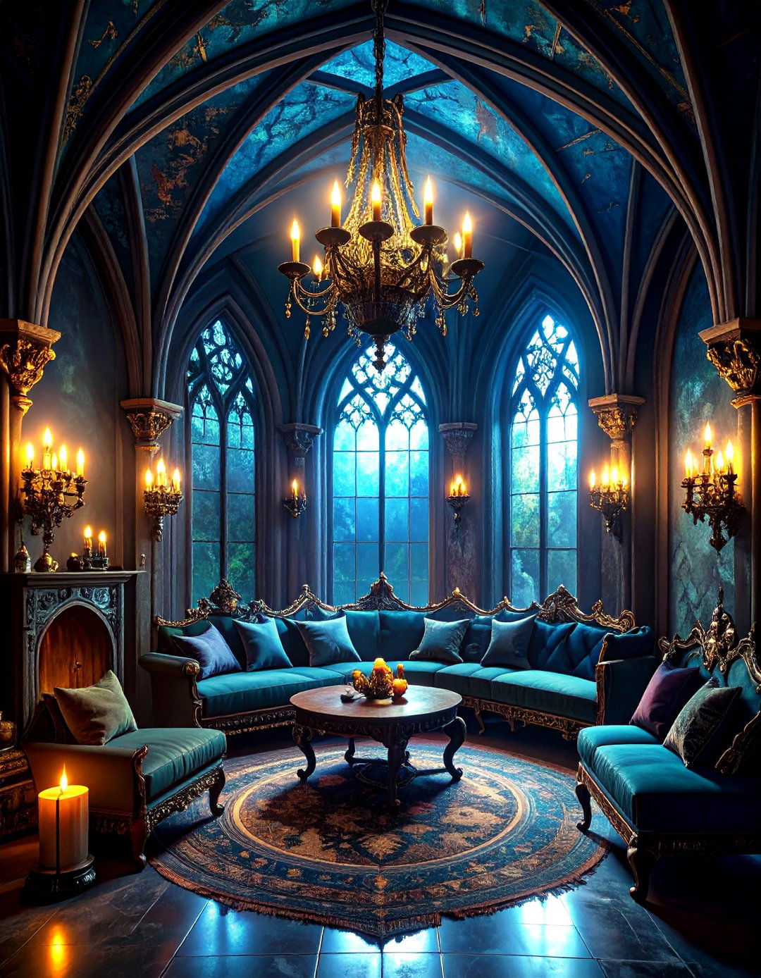 Black Gothic Man Cave Sanctuary - 24 Black Man Cave Ideas