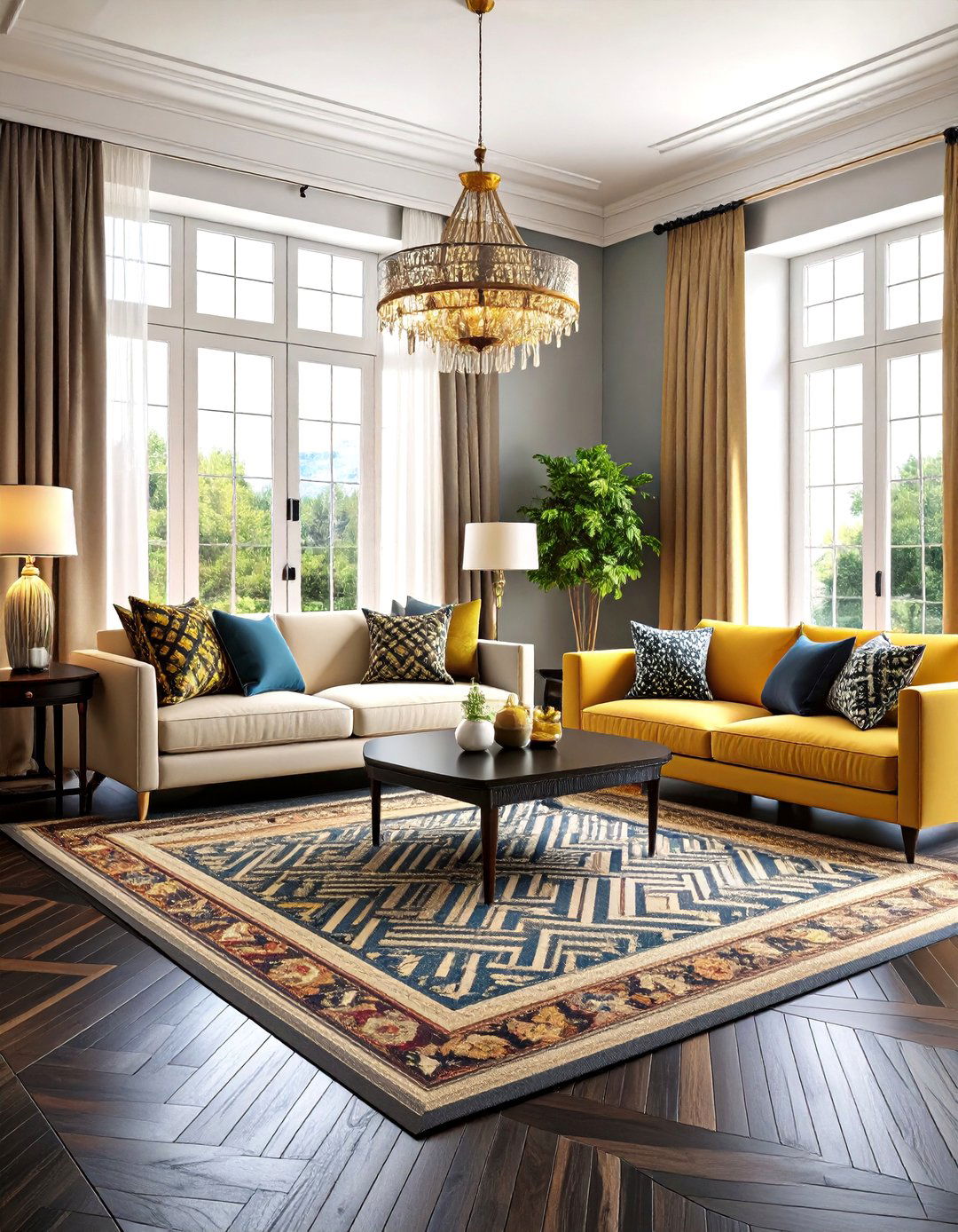 Black Herringbone Wood Pattern - 24 Black Floor Living Room Ideas