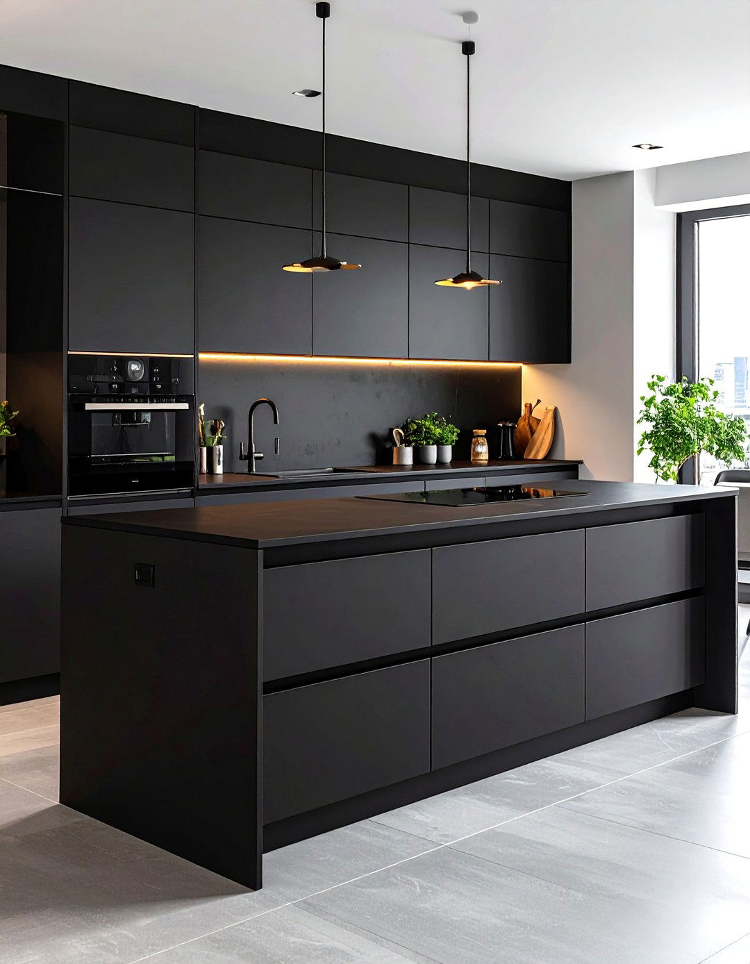 Black Kitchen Island Contemporary Minimalist - 24 Black Kitchen Islands