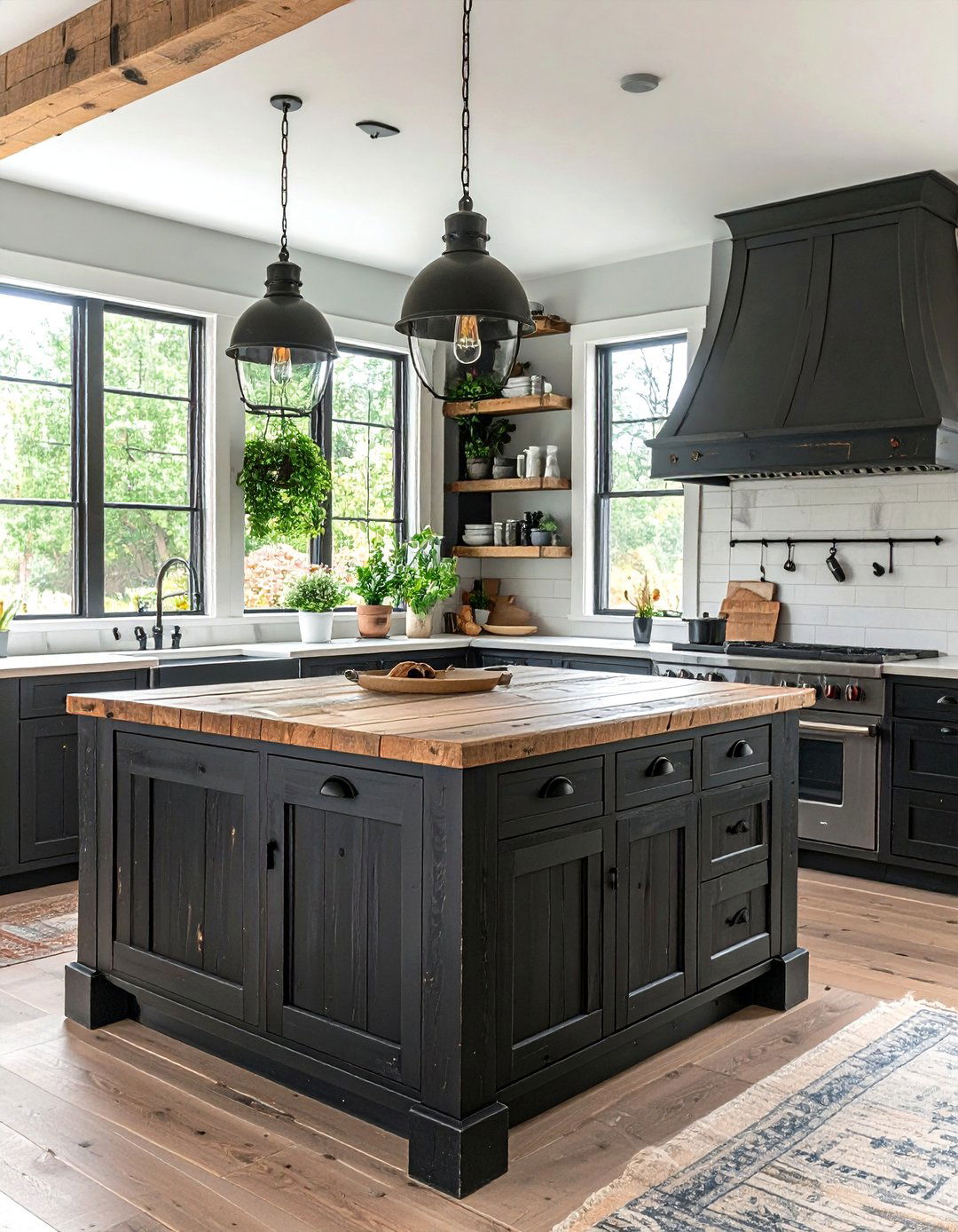 Black Kitchen Island Farmhouse Style - 24 Black Kitchen Islands