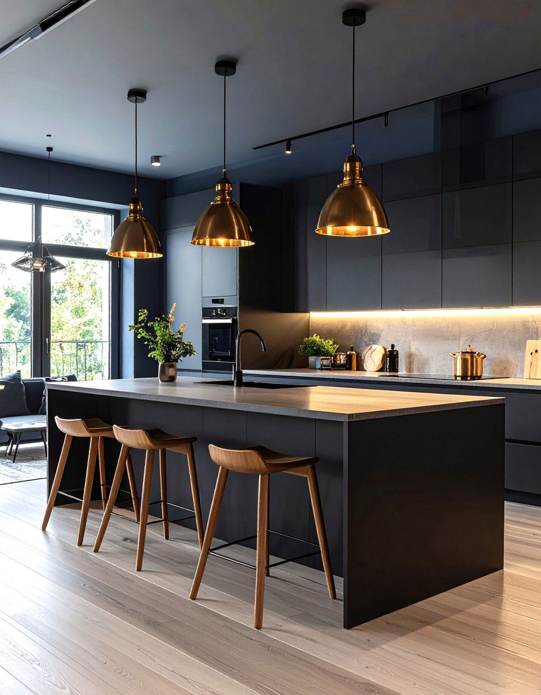 Black Kitchen Island Lighting Design - 24 Black Kitchen Islands