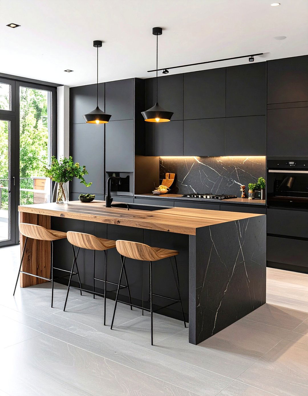 Black Kitchen Island Mixed Materials - 24 Black Kitchen Islands