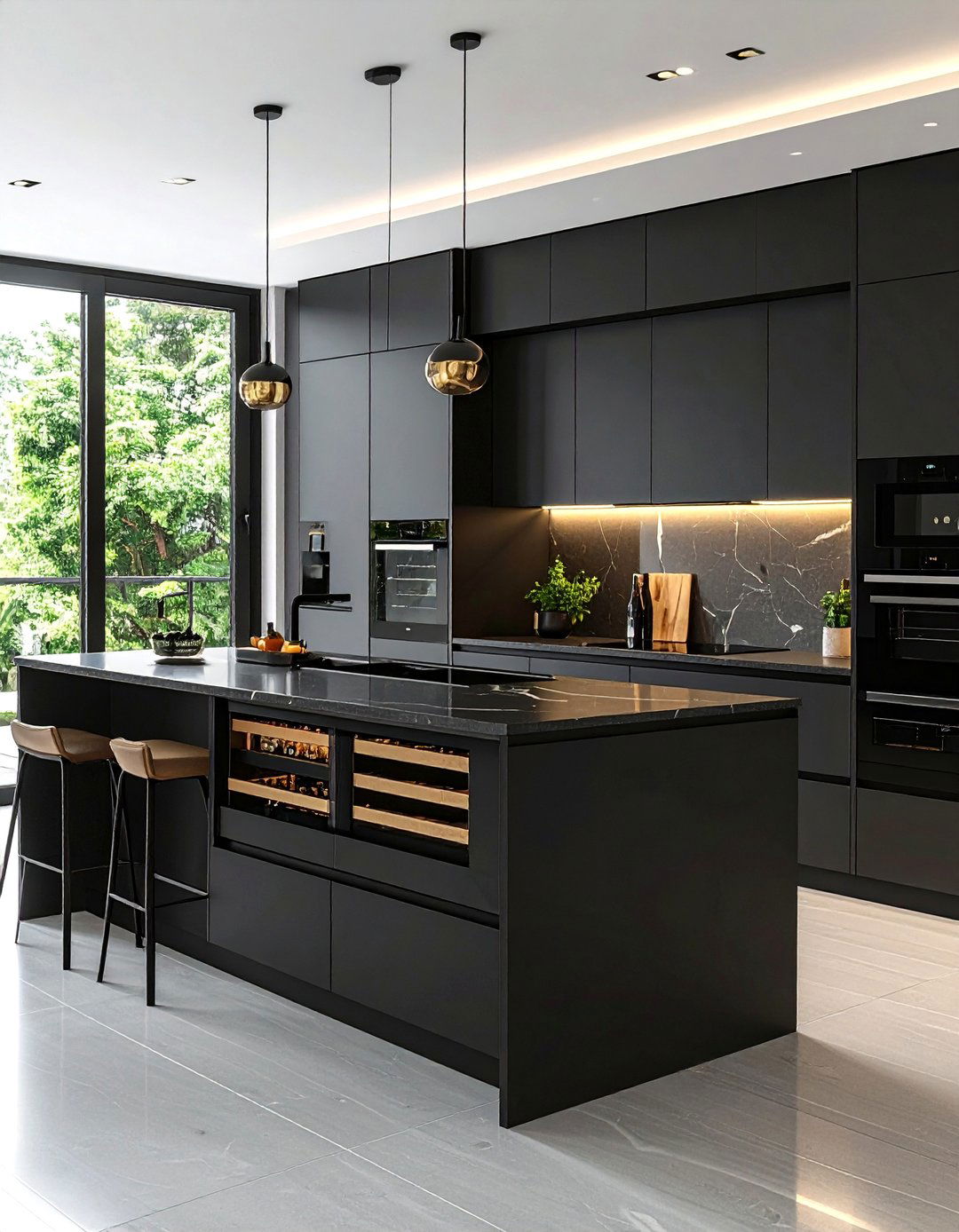 Black Kitchen Island with Appliances - 24 Black Kitchen Islands