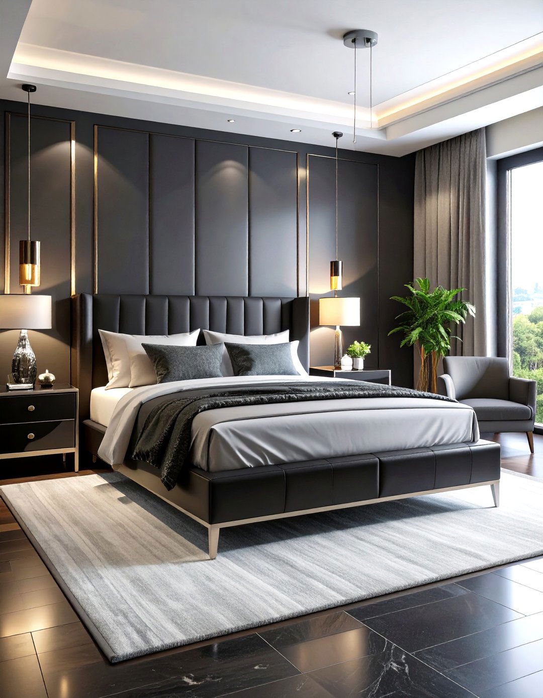 Black Lacquer Luxury Suite - 24 80s Bedroom Ideas