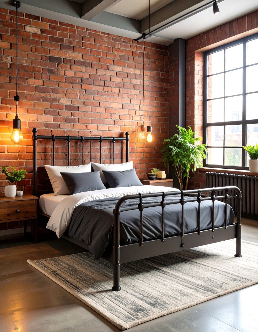 Black Metal Industrial Bedroom - 24 Black Headboard Bedroom Ideas