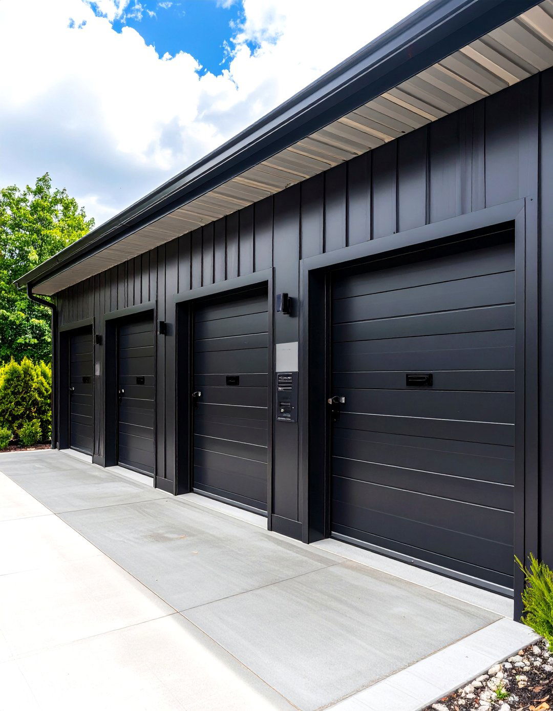 Black Outdoor Equipment Storage - 24 Black Garage Ideas