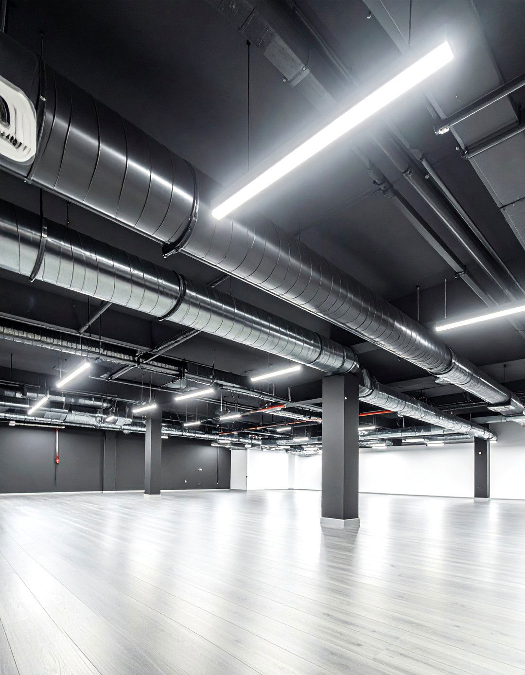 Black Painted Ceiling Design - 24 black basement ideas