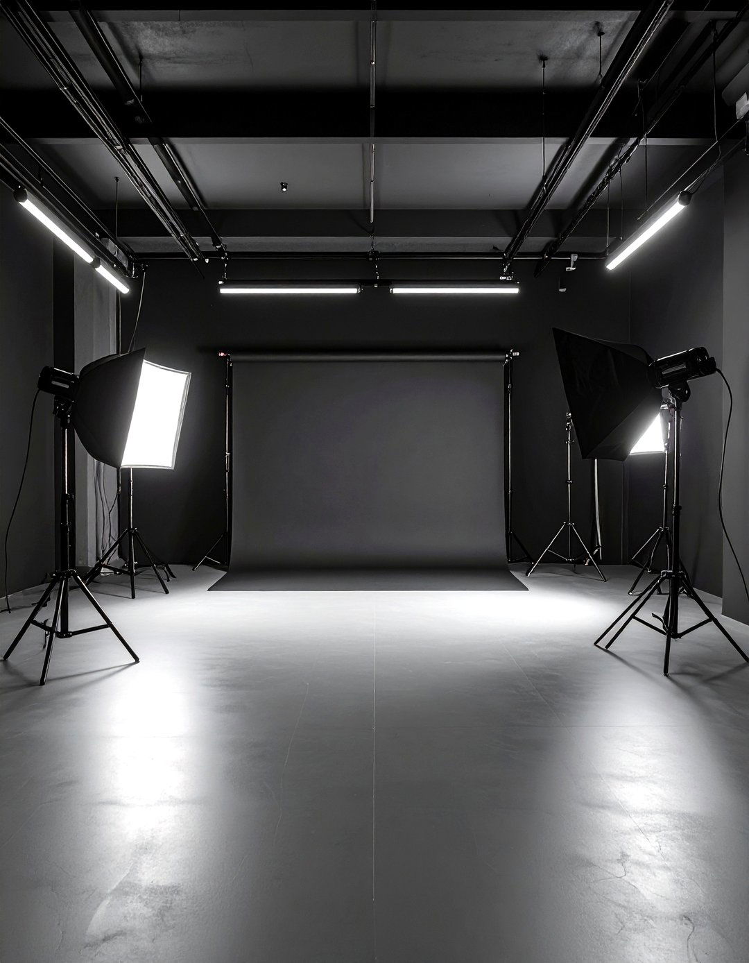 Black Photography Studio and Darkroom - 24 black basement ideas