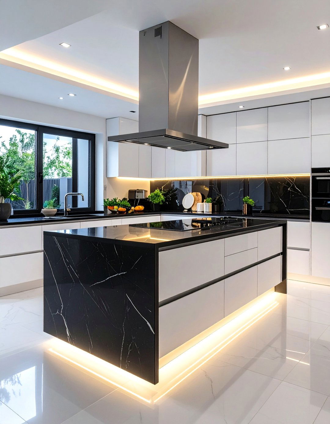 Black Porcelain Ultra Thin Slabs - 24 Black Kitchen Countertops