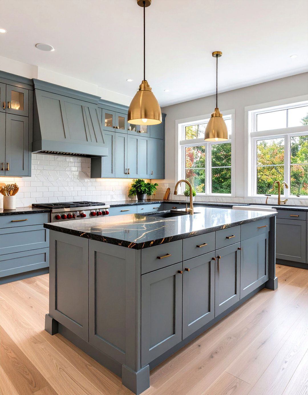 Black Quartzite Transitional Style - 24 Black Kitchen Countertops