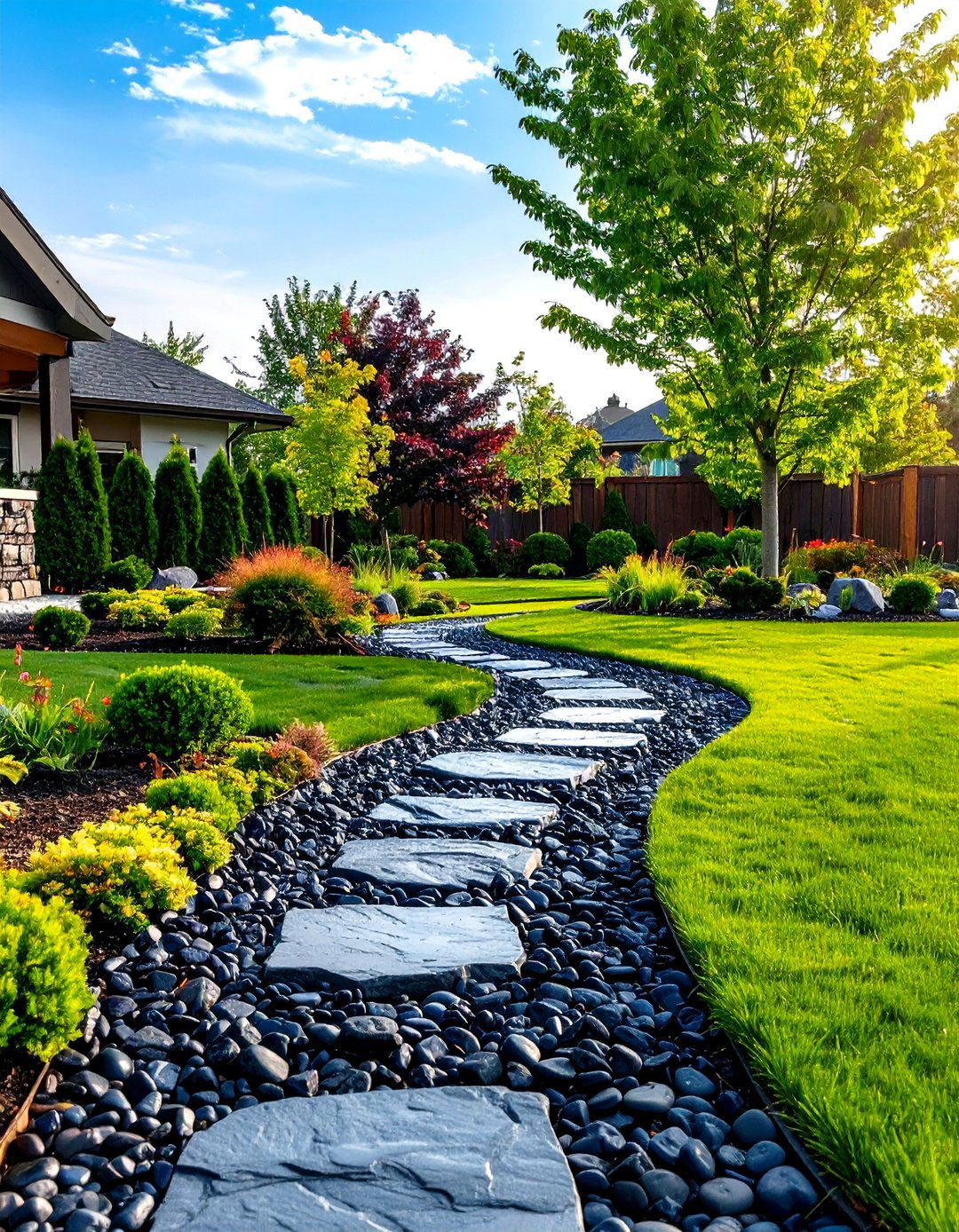 Black River Rock Maintenance Reduction Systems - 24 Black River Rock Landscaping Ideas
