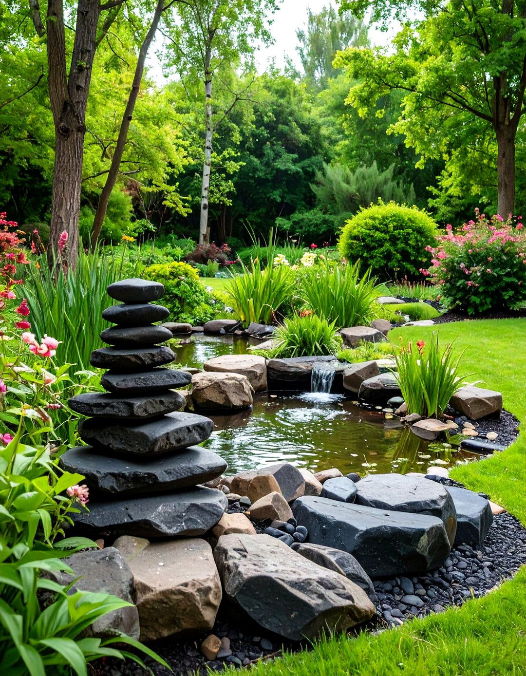 Black River Rock Wildlife Habitats - 24 Black River Rock Landscaping Ideas